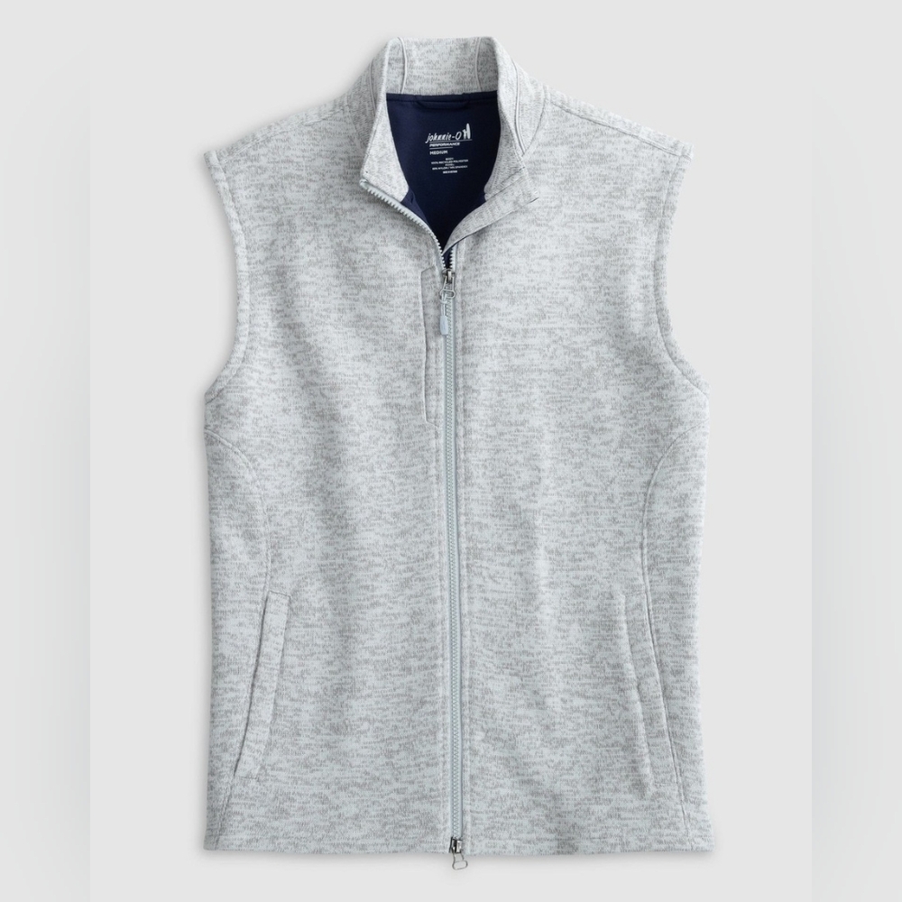 Johnnie-O Big And Tall Denalis Mens Gray Vest
